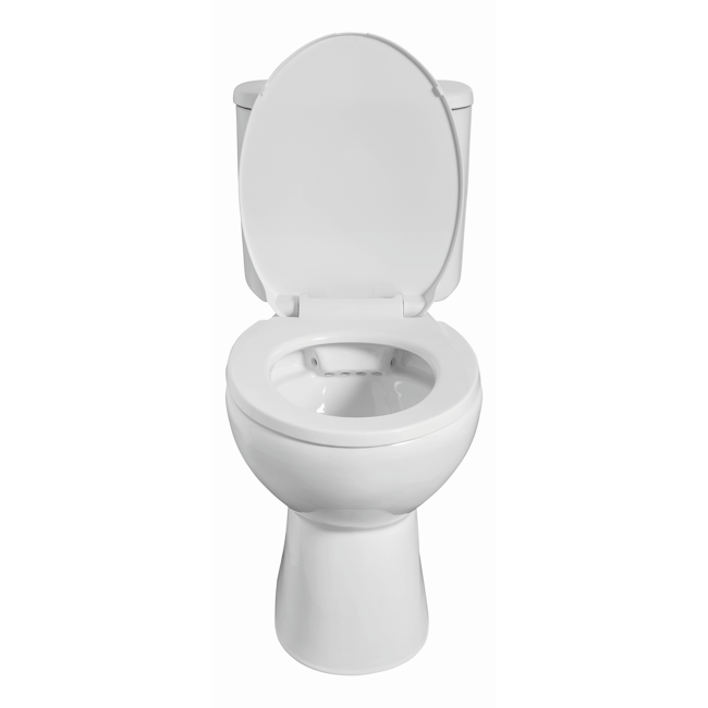Bild von Stand-WC-Set weiß spülrandlos inklusive WC-Sitz