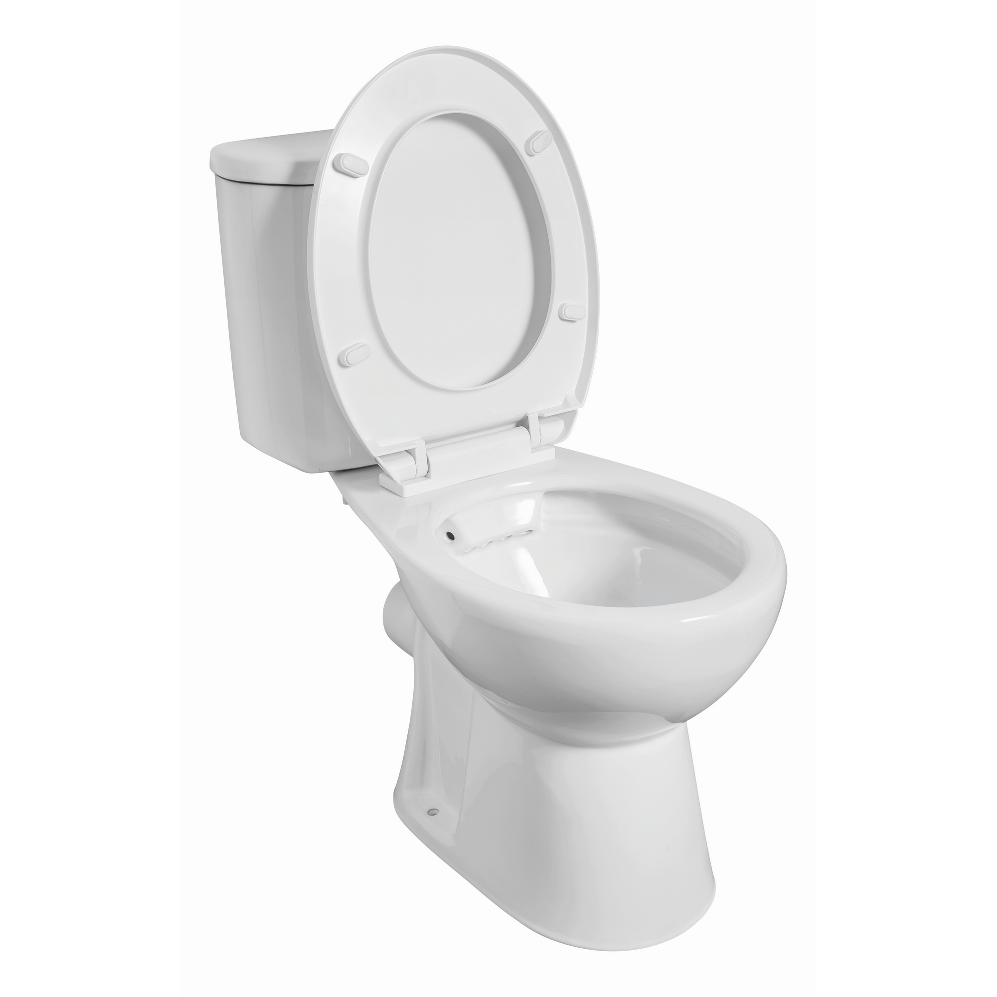 Stand-WC-Set weiß spülrandlos inklusive WC-Sitz + product picture