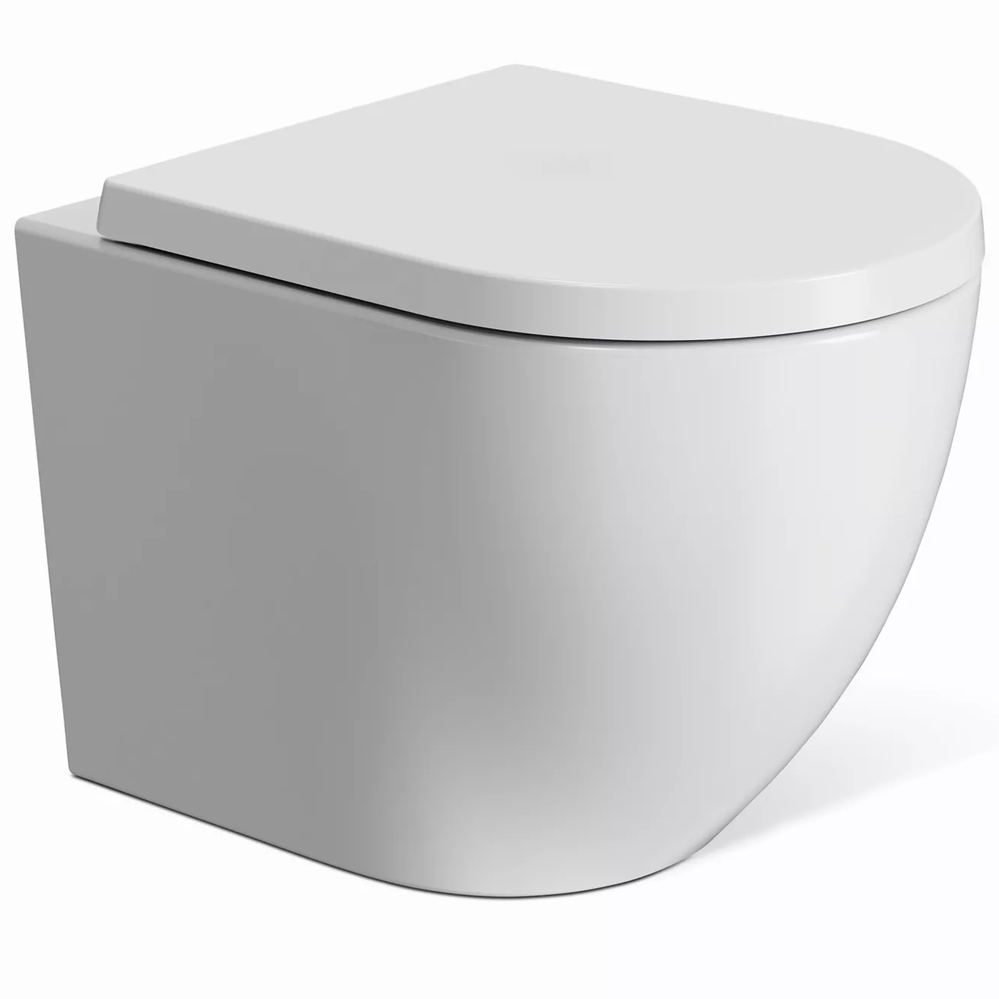 Wand-WC 'Cologne' spülrandlos inklusive WC-Sitz weiß