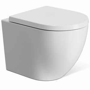 Wand-WC 'Cologne' spülrandlos inklusive WC-Sitz weiß