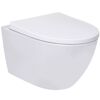 Wand-WC spülrandlos 'Nakia Twister Flush' inklusive WC-Sitz weiß