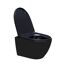 Schwarzes Wand-WC, offen