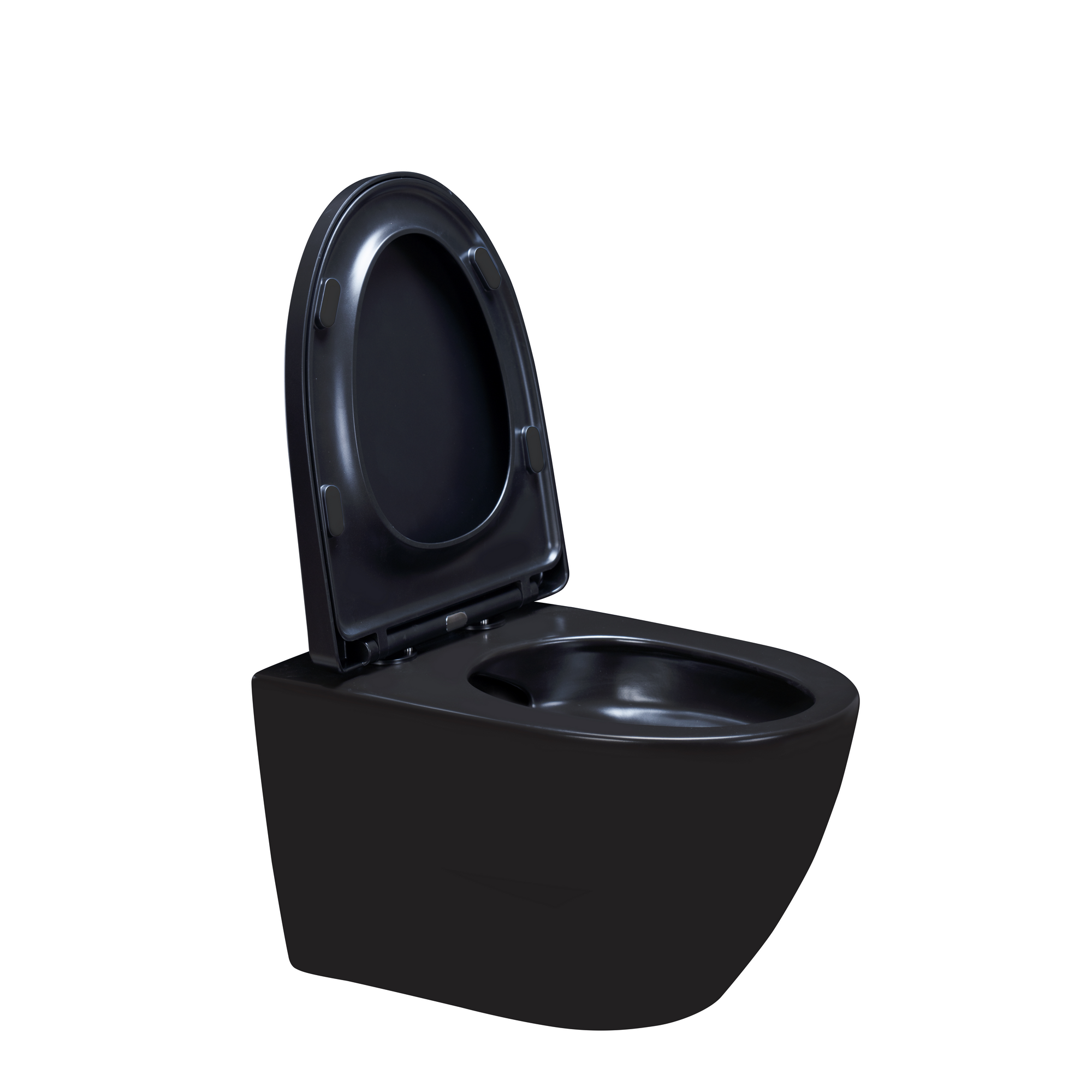 Wand-WC 'Nakia Twister Flush' spülrandlos inkl. WC-Sitz schwarz + product picture