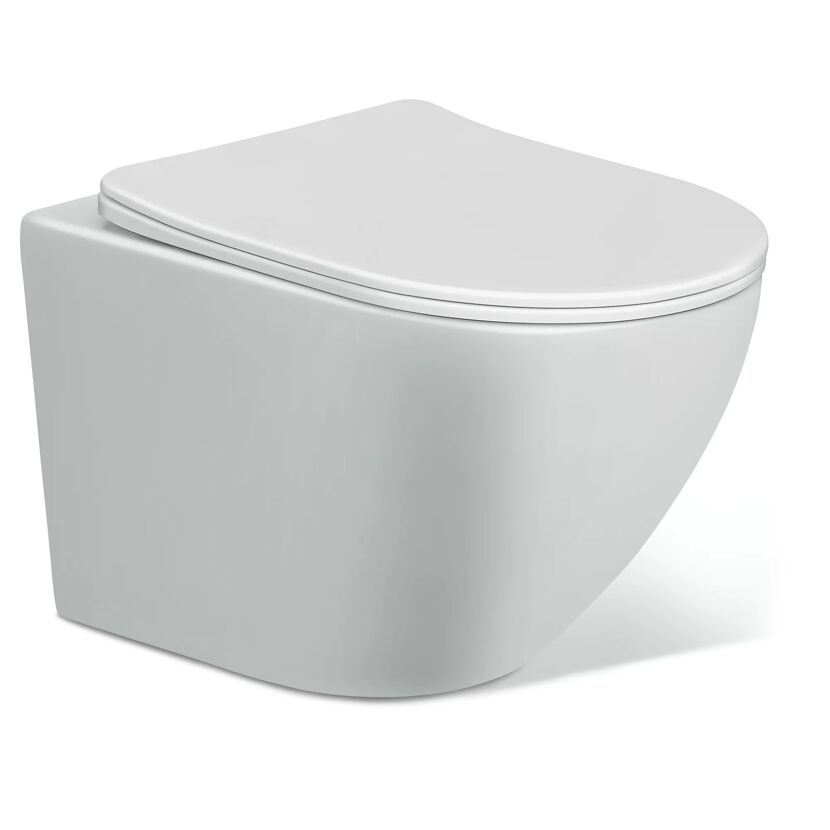 Wand-WC spülrandlos 'Madrid' inklusive WC-Sitz weiß