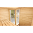 Massivholzsauna 'Valida Eck' natur Glastür 189 x 139 x 203,5 cm, ohne Ofen