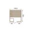 Premium-Massivholzsauna 'Bergen 2' natur Glastür 198 x 198 x 205 cm, ohne Ofen