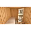 Elementsauna 'Varberg 1 Eck' weiß lasiert Glastür 194 x 144 x 199 cm, ohne Ofen