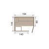 Elementsauna 'Varberg 1 Eck' weiß lasiert Glastür 194 x 144 x 199 cm, ohne Ofen