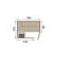 Elementsauna 'Varberg 1 Eck' weiß lasiert 7,5 kW BioS-Ofen mit Steuerung Glastür 194 x 144 x 199 cm