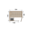 Elementsauna 'Varberg 1 Eck' weiß lasiert 7,5 kW OS-Ofen mit Steuerung Glastür, Fenster 194 x 144 x 199 cm