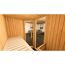 Elementsauna 'Varberg 1 Eck' weiß lasiert 7,5 kW BioS-Ofen mit Steuerung Glastür, Fenster 194 x 144 x 199 cm