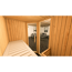 Elementsauna 'Varberg 1 Eck' weiß lasiert 7,5 kW BioS-Ofen mit Steuerung Glastür, Fenster 194 x 144 x 199 cm