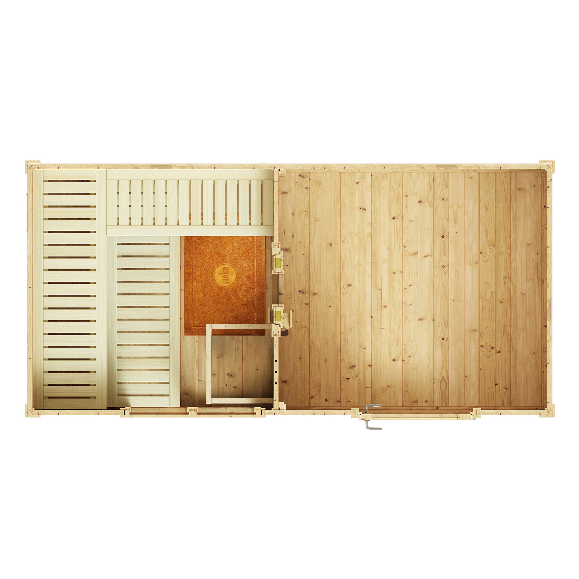 Saunahaus 'Farsund 1' natur Holztür Fenster 415 x 250 x 253 cm, ohne Ofen