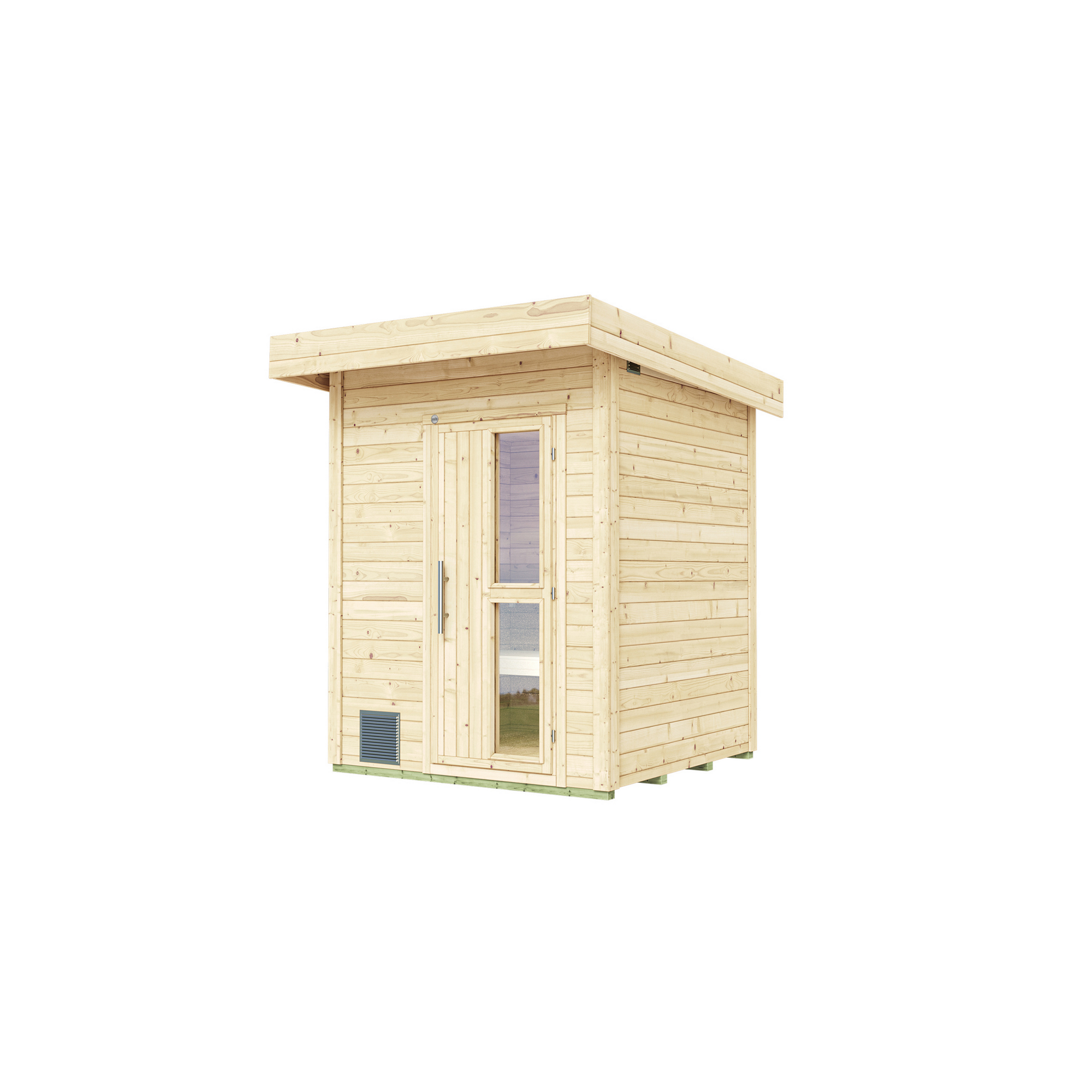 Saunahaus 'Naantali 1' natur 9,0 kW OS-Ofen Steuerung Holztür 210 x 249 x 253 cm