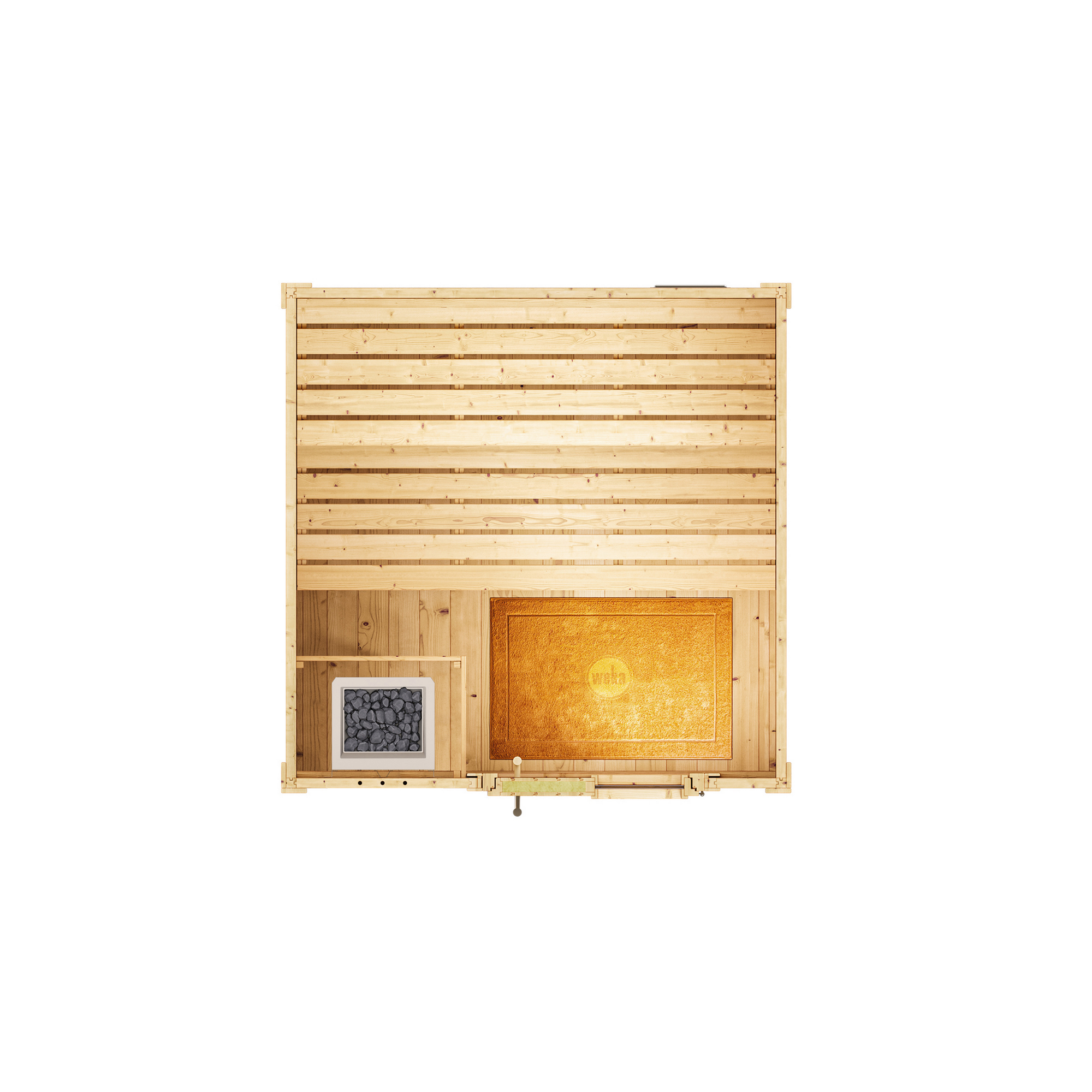Saunahaus 'Naantali 1' natur 9,0 kW OS-Ofen Steuerung Holztür 210 x 249 x 253 cm