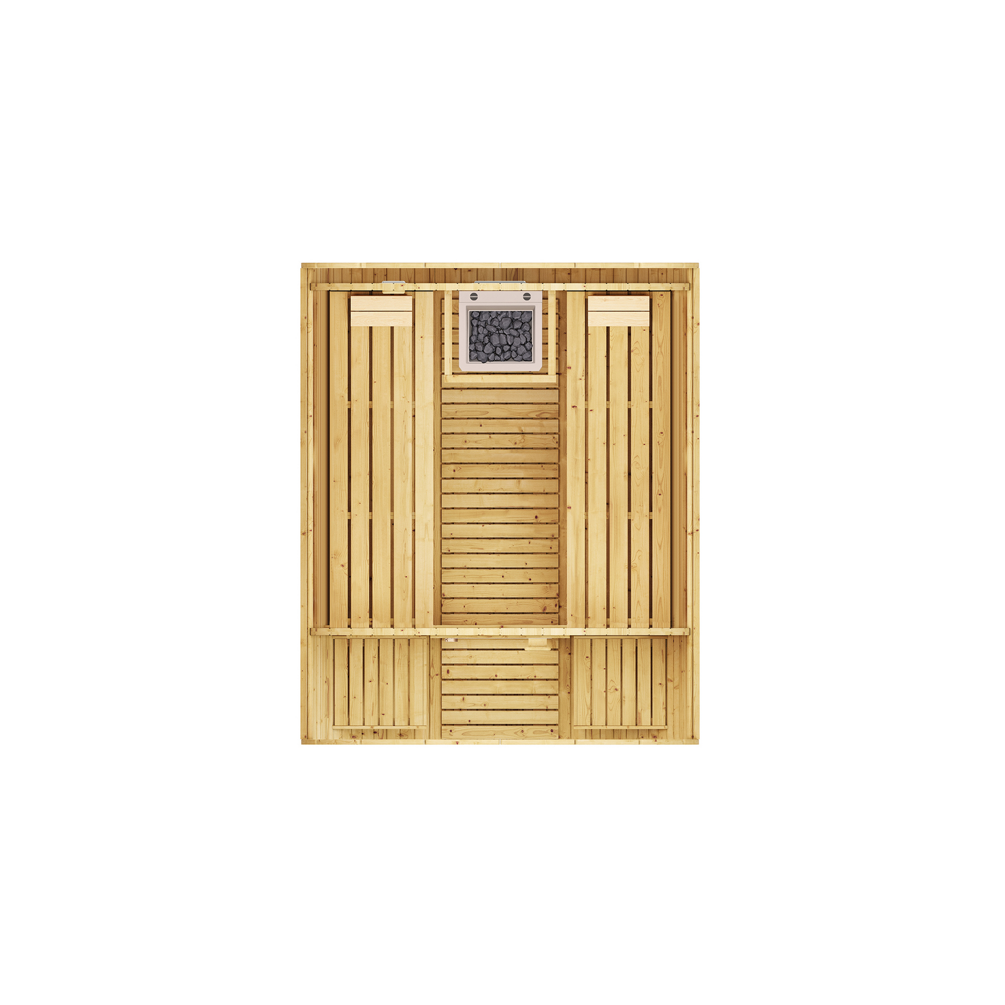 Fasssauna '198 Sparset 1', natur 9,0 kW Kompakt-Ofen Steuerung Glastür 210,5 x 255,5 x 217,5 cm
