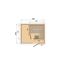Design-Saunahaus '412' natur mit Sauna Varberg 3, Steuerung 7,5 kW BioS-Ofen 320 x 320 x 239 cm