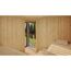 Design-Saunahaus '412' hellgrau mit Sauna Varberg 3, Steuerung 9 kW Kompakt-Ofen 320 x 320 x 239 cm