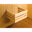 Design-Saunahaus '412' graphitgrau mit Sauna Varberg 3, Steuerung 7,5 kW BioS-Ofen 320 x 320 x 239 cm