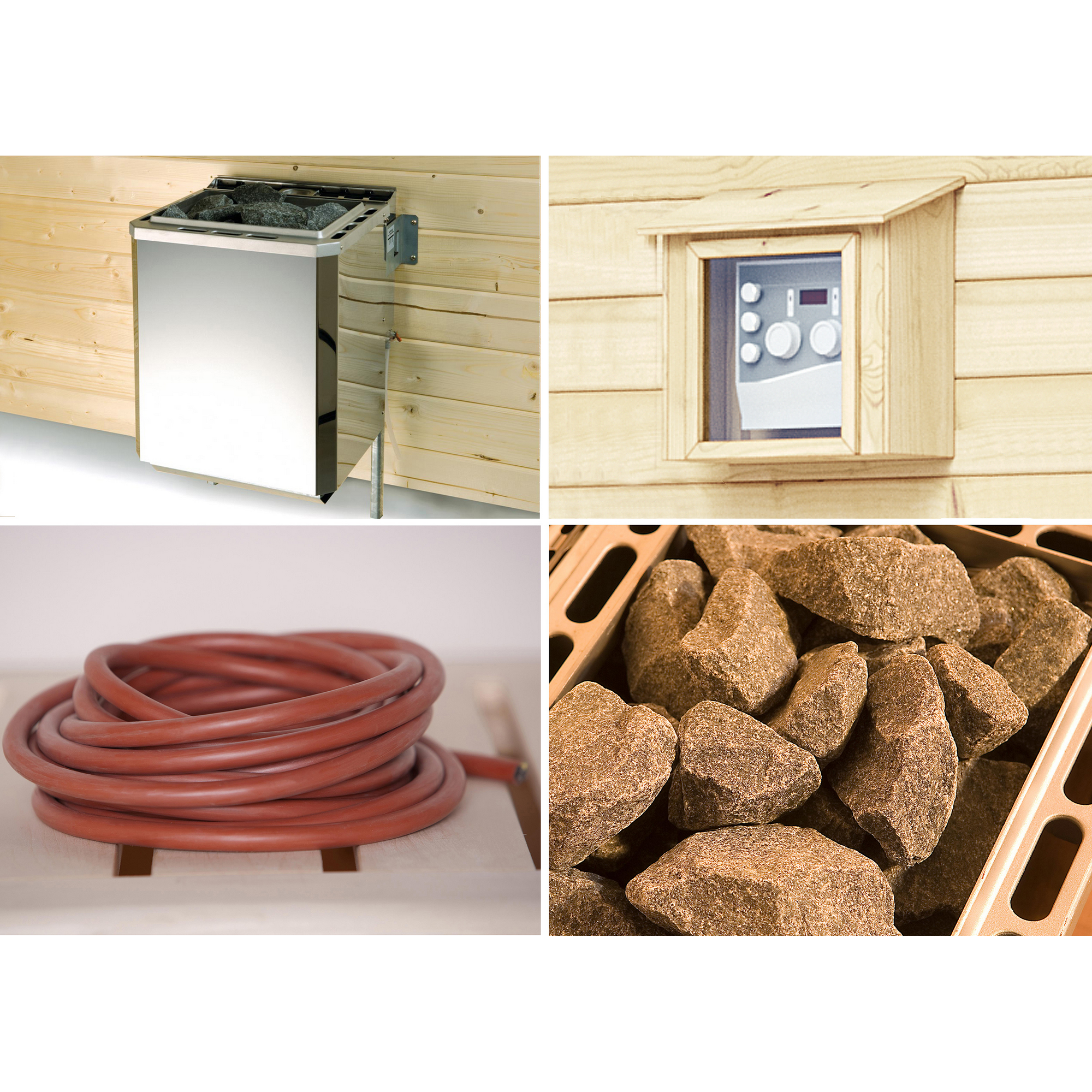 Saunaofen-Set 'BioS 9,0 kW' für Fasssauna bis 14 m³