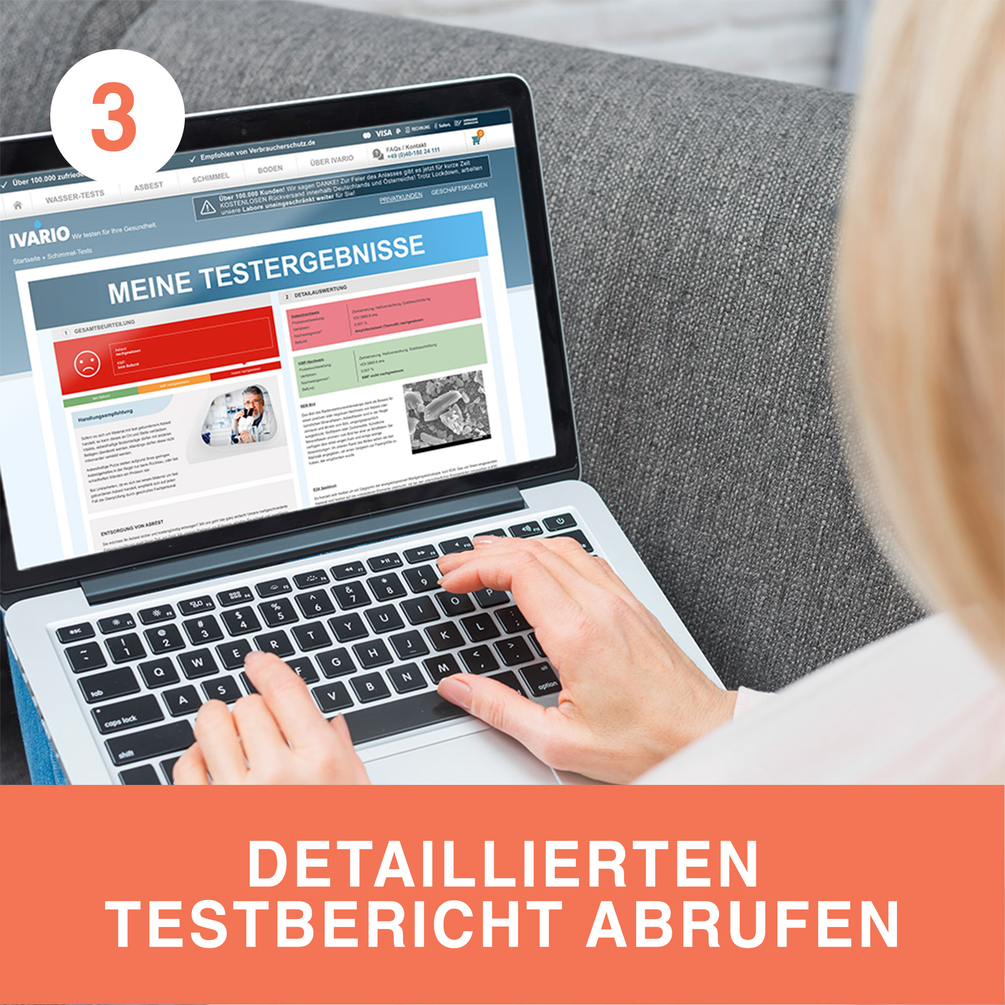 Asbesttest 'Materialgruppe 2' Laboranalyse