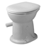 Stand-WC 'Design' mit WC-Sitz spülrandlos weiß 36 x 46 x 42 cm