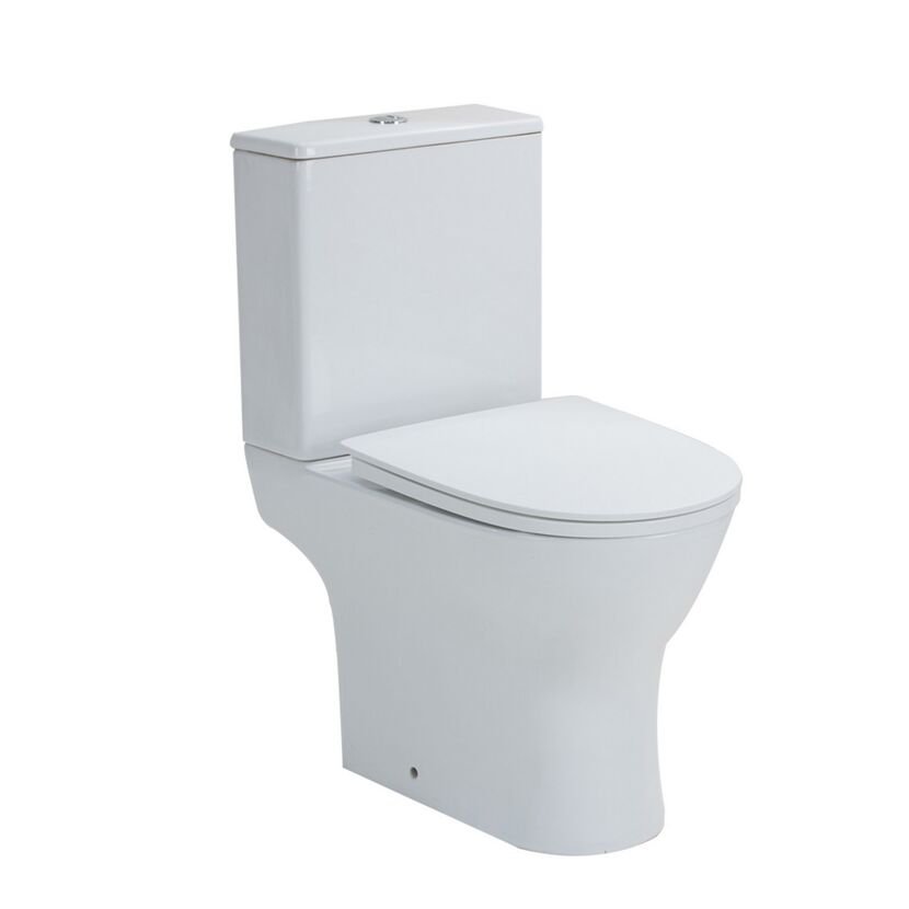 Stand-WC-Set spülrandlos 'Paros' inklusive WC-Sitz weiß