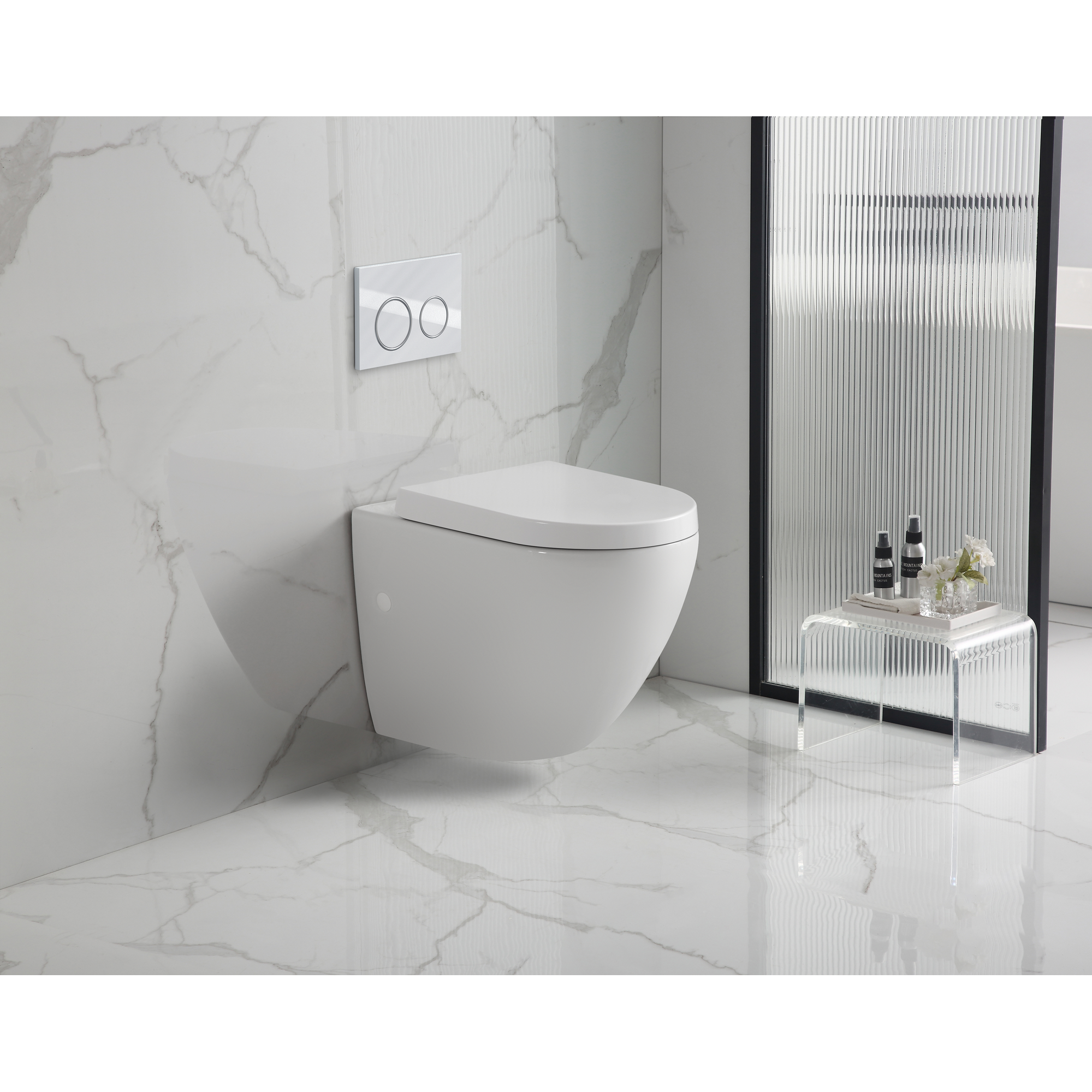 Wand-WC 'Cozy' inklusive WC-Sitz weiß