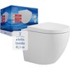 Wand-WC-Set erhöht spülrandlos 'Cozy' inklusive WC-Sitz weiß