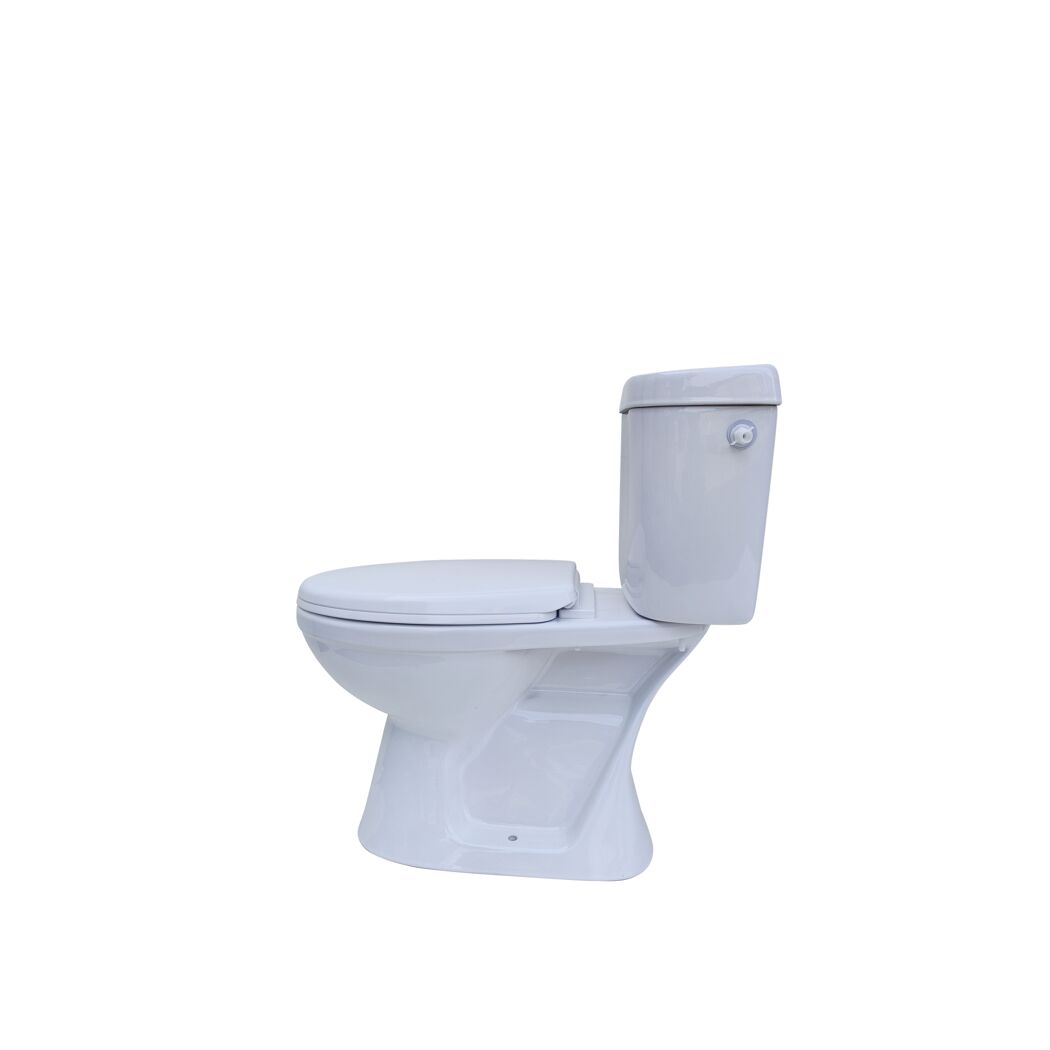 Stand-WC-Set mit Spülrand inklusive WC-Sitz weiß