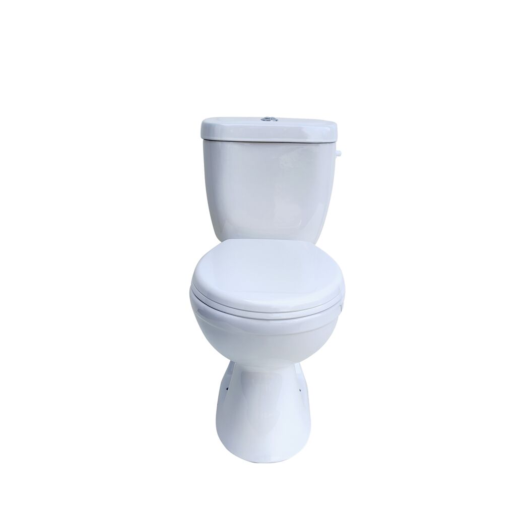 Stand-WC-Set mit Spülrand inklusive WC-Sitz weiß