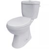 Stand-WC-Set mit Spülrand inklusive WC-Sitz weiß