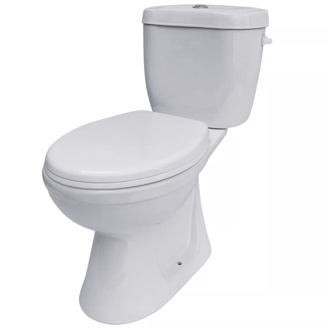 Stand-WC-Set mit Spülrand inklusive WC-Sitz weiß
