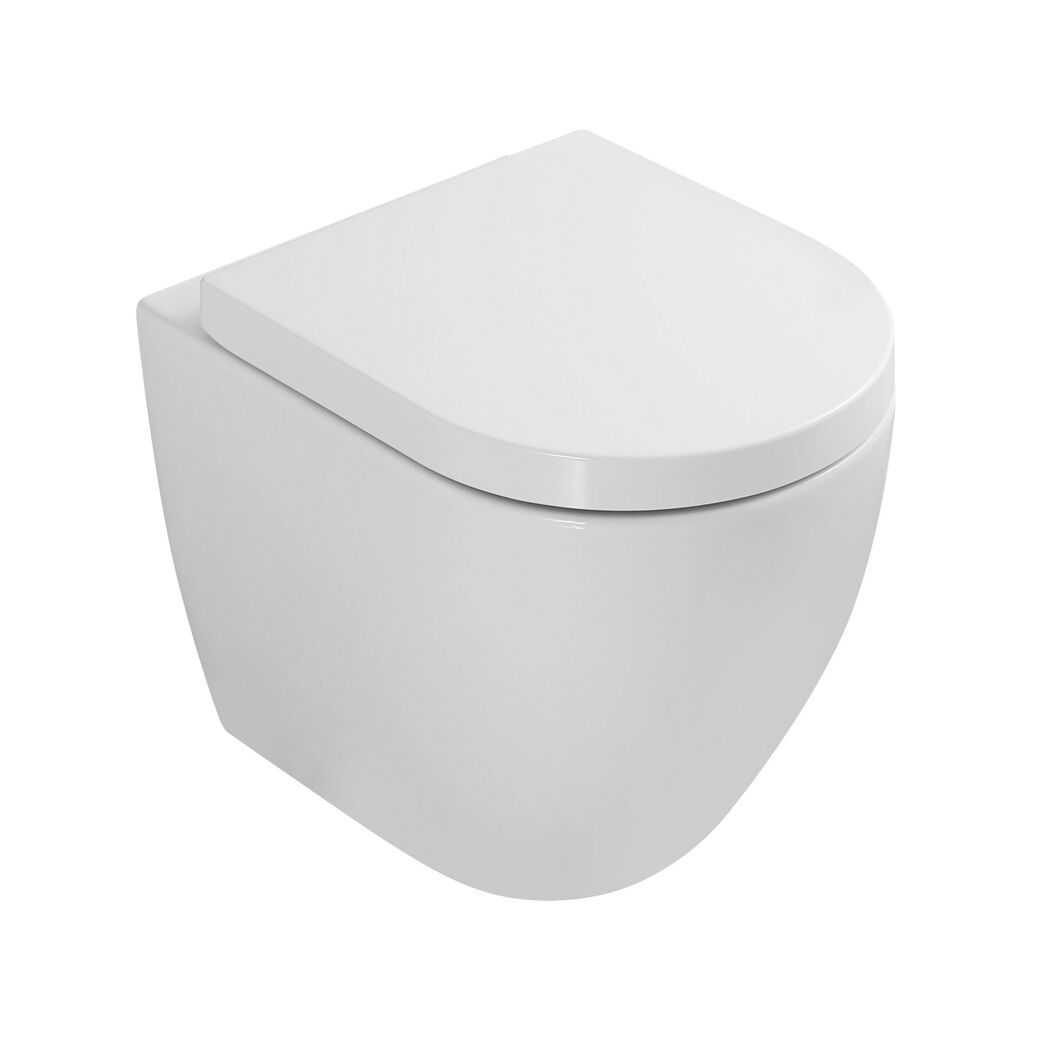 Stand-WC-Set spülrandlos 'Rivo' inklusive WC-Sitz weiß