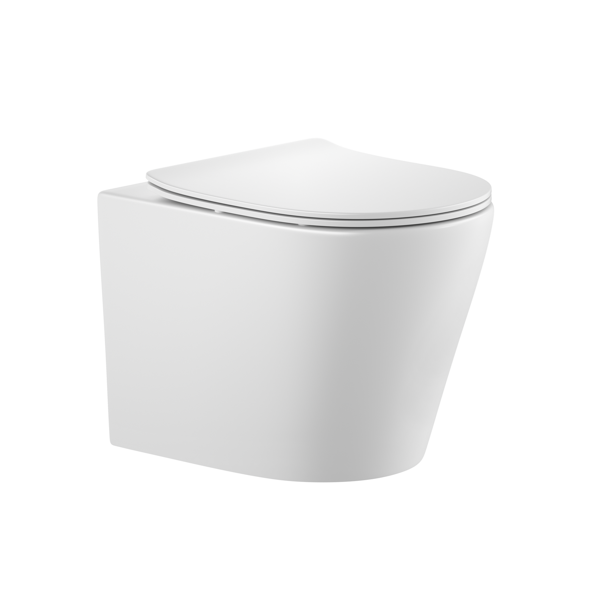 Wand-WC-Set 'Nakia' mit WC-Sitz spülrandlos weiß 35 x 36 x 48 cm