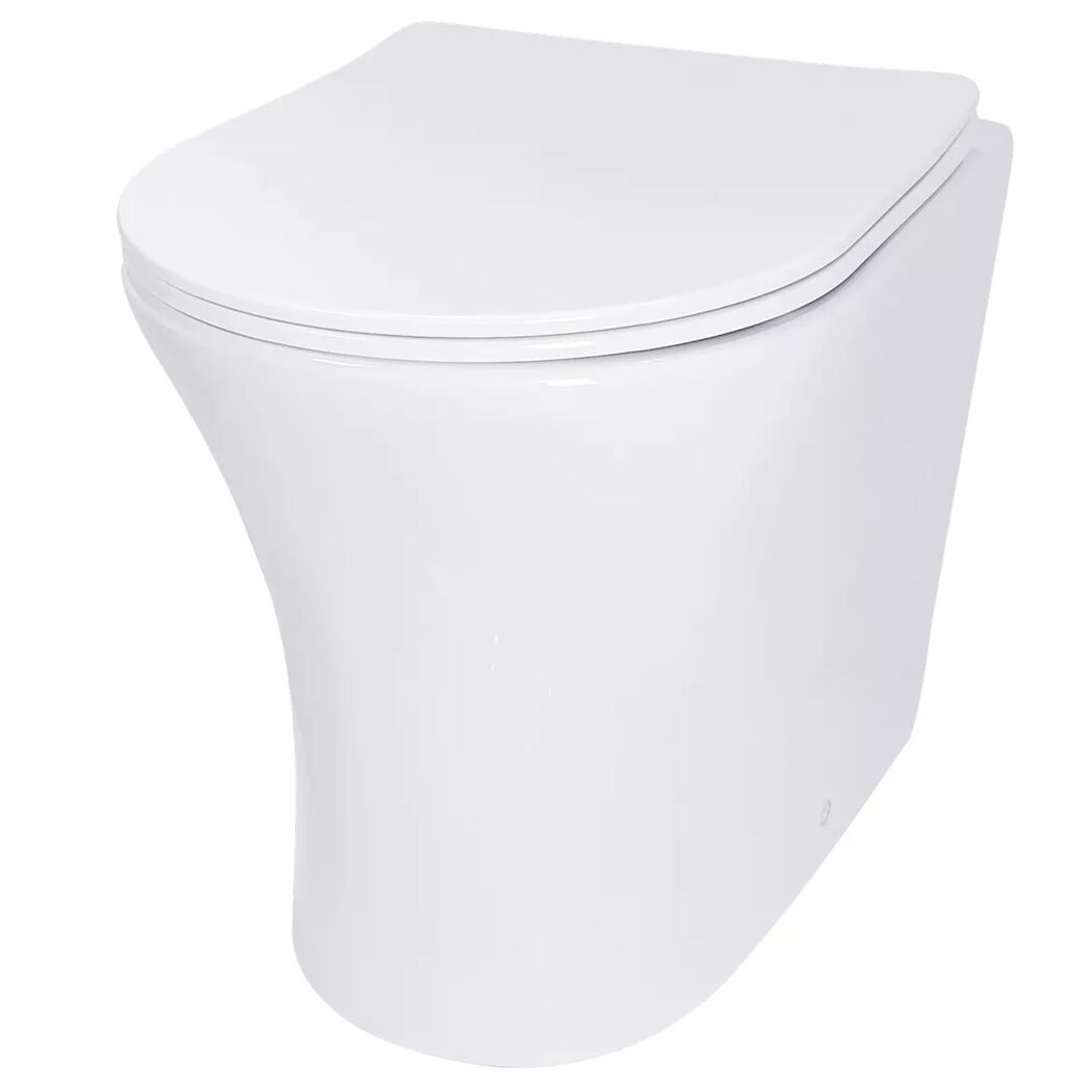Stand-WC-Set spülrandlos 'Nemos' inklusive WC-Sitz weiß