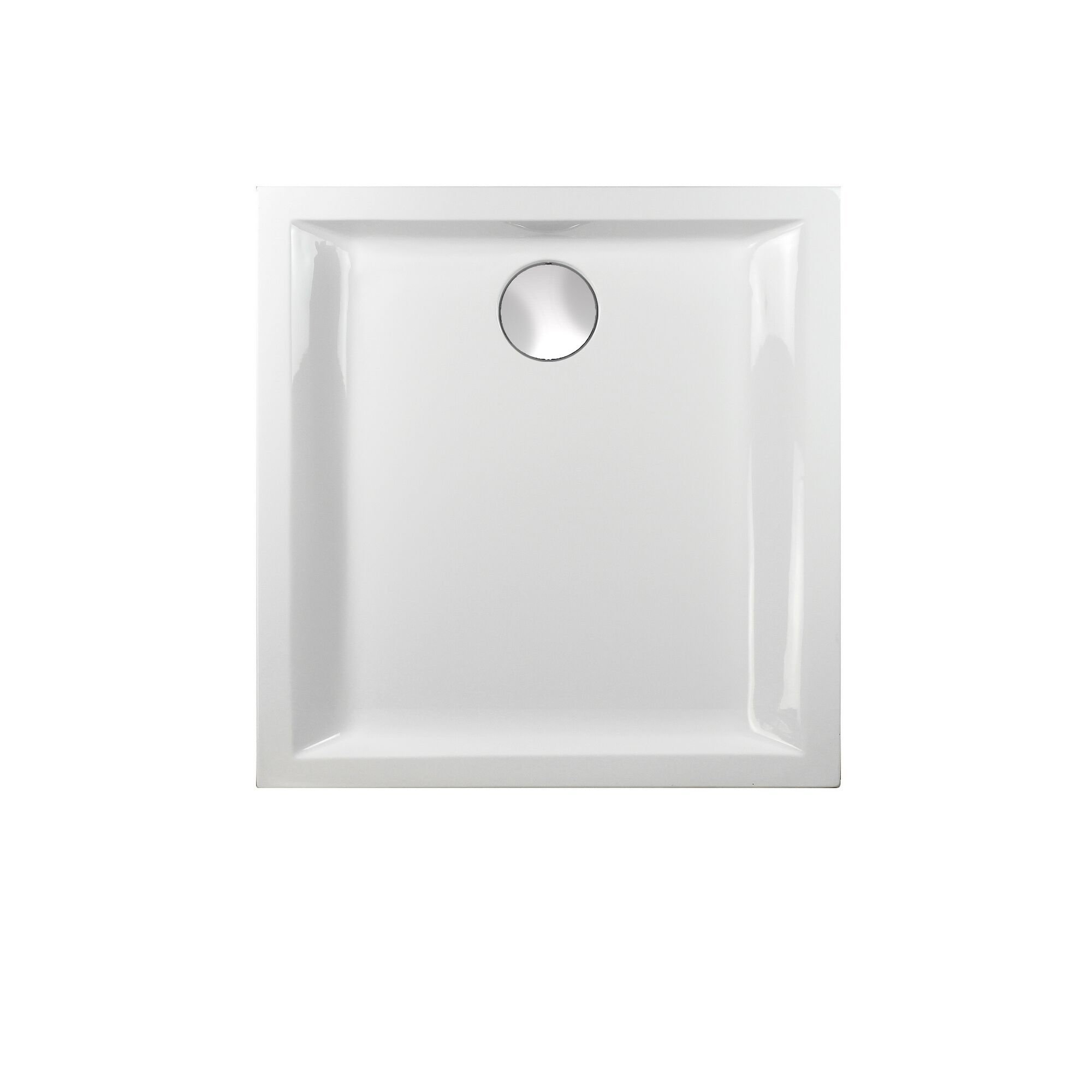 Weiße quadratische Duschwanne