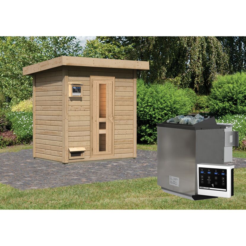 Außen Sauna aus Holz