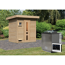 Saunahaus 'Bosco 1' naturbelassen 9 kW Bio-Ofen externe Steuerung 196 x 146 x 228 cm