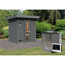Saunahaus 'Bosco 1' terragrau 9 kW Bio-Ofen externe Steuerung 196 x 146 x 228 cm