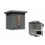 Saunahaus 'Bosco 1' terragrau 9 kW Bio-Ofen externe Steuerung 196 x 146 x 228 cm