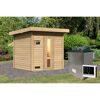 Saunahaus 'Bosco 2' naturbelassen 9 kW Ofen externe Steuerung 196 x 196 x 228 cm