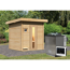 Saunahaus 'Bosco 2' naturbelassen 9 kW Bio-Ofen externe Steuerung 196 x 196 x 228 cm