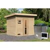Saunahaus 'Bosco 3' naturbelassen 9 kW Ofen externe Steuerung 231 x 196 x 228 cm