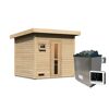 Saunahaus 'Bosco 3' naturbelassen 9 kW Ofen externe Steuerung 231 x 196 x 228 cm