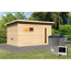 Saunahaus 'Bosco 6' naturbelassen 9 kW Ofen externe Steuerung 396 x 231 x 217 cm