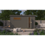 Saunahaus 'Bosco 6' terragrau 9 kW Bio-Ofen externe Steuerung 396 x 231 x 217 cm