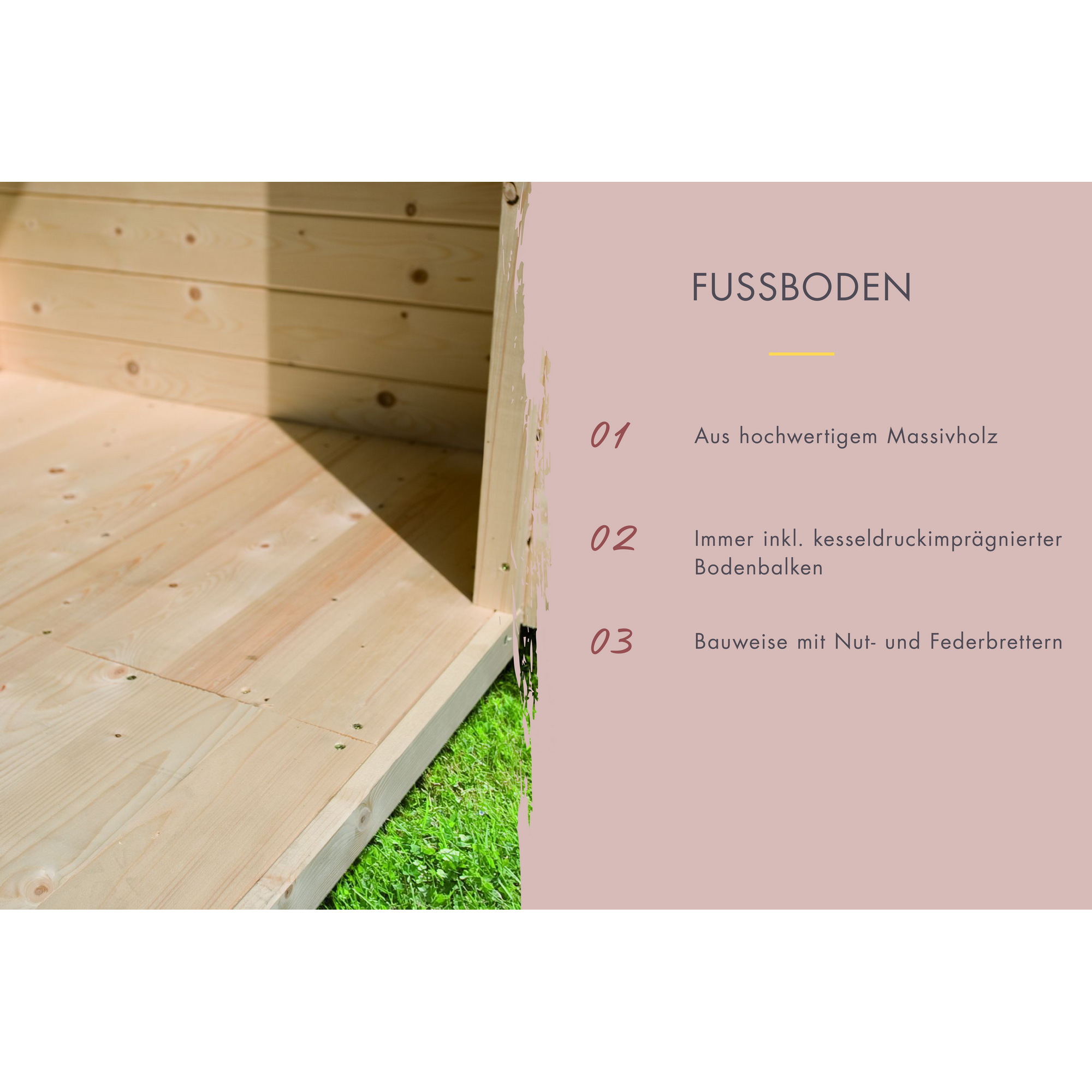 Fasshaus-Sauna 'Santo 2' asymmetrisch naturbelassen 219 x 295 x 244,5 cm + product picture