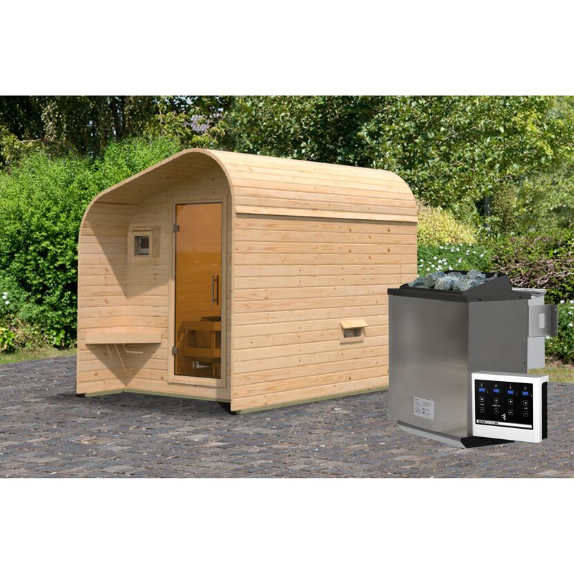 Außenbereich Sauna aus Holz