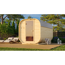 Fasssauna 'Sisco 3' naturbelassen 9 kW Ofen externe Steuerung 199 x 355 x 205 cm